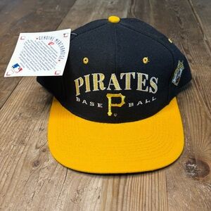 Vintage NWT NOS 90s Pittsburgh Pirates Eds West Signature Snapback Hat New